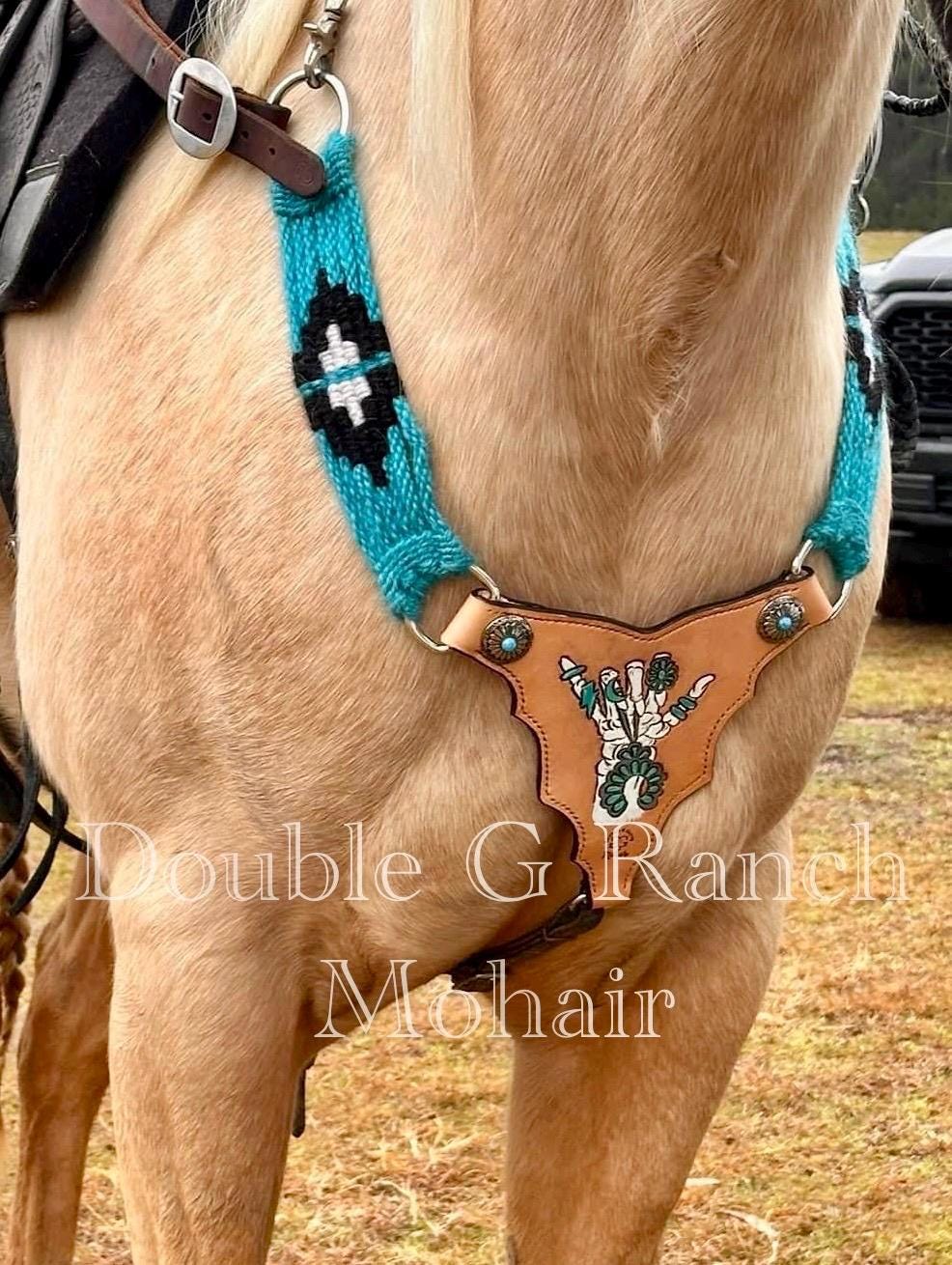 Skeleton Hand Gladiator Style Mohair Breast Collar